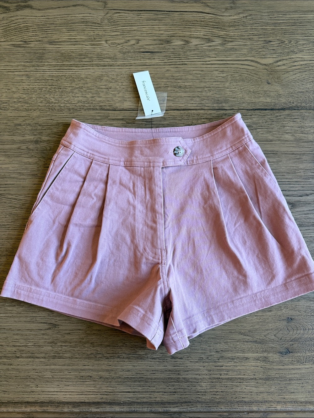 NWT Francesca's Collections Mauve High-Waist Pleated Shorts